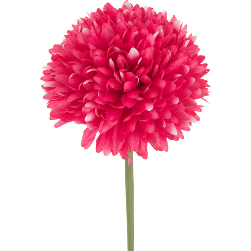 Grande Fleur artificielle réaliste Chrysanthème H 78 cm Tissu Rose Plastique Vert 