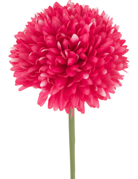 Grande Fleur artificielle réaliste Chrysanthème H 78 cm Tissu Rose Plastique Vert 