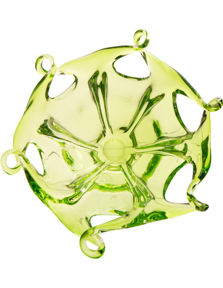 Grande Coupe décorative design Organique 36 cm Verre Vert Serena 