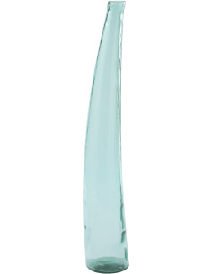Grand Vase XXL design chic Soliflore H 120 cm Verre Bleu azur Alizéda 