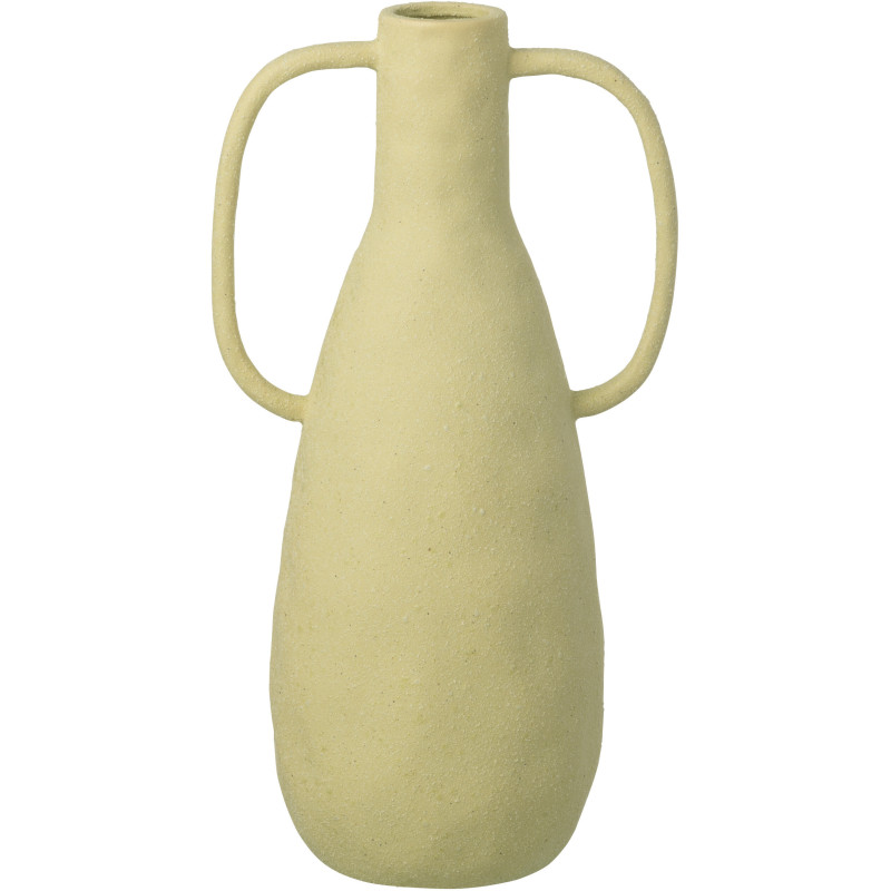 Grand Vase design wabi-sabi 2 anses Amphore H 41 cm Grès Vert menthe Nomado 