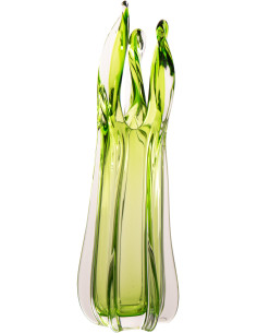Grand Vase design Organique H 55 cm Verre Vert Serena 
