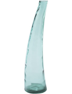Grand Vase design chic Soliflore H 80 cm Verre Bleu azur Alizéda 