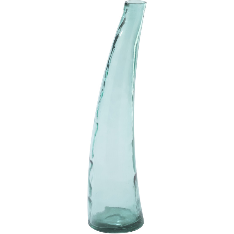 Grand Vase design chic Soliflore H 80 cm Verre Bleu azur Alizéda 