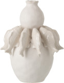 Vase Octalya H31 cm céramique blanc cassé motif poissons