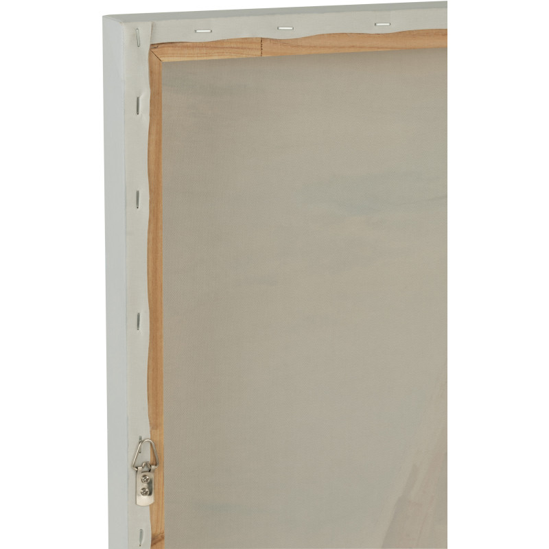 Grand Triptyque mural peint Voiliers 120x120 Bleu Beige Vog 