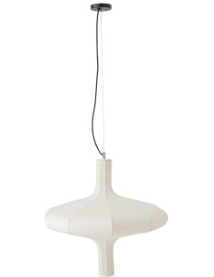 Grand Suspension design Japandi chic 60 cm Papier Naturel Orbika 