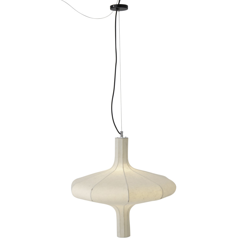 Grand Suspension design Japandi chic 60 cm Papier Naturel Orbika 