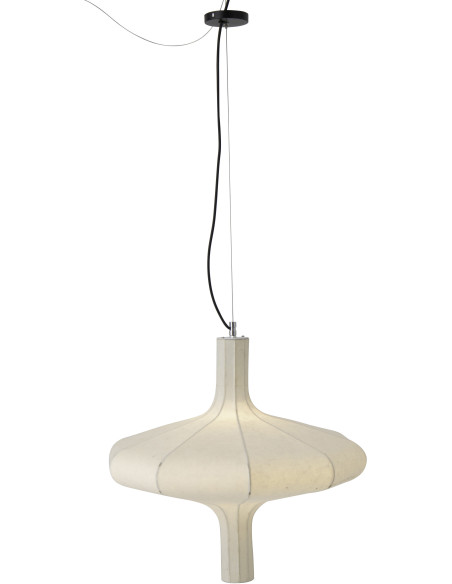 Grand Suspension design Japandi chic 60 cm Papier Naturel Orbika 