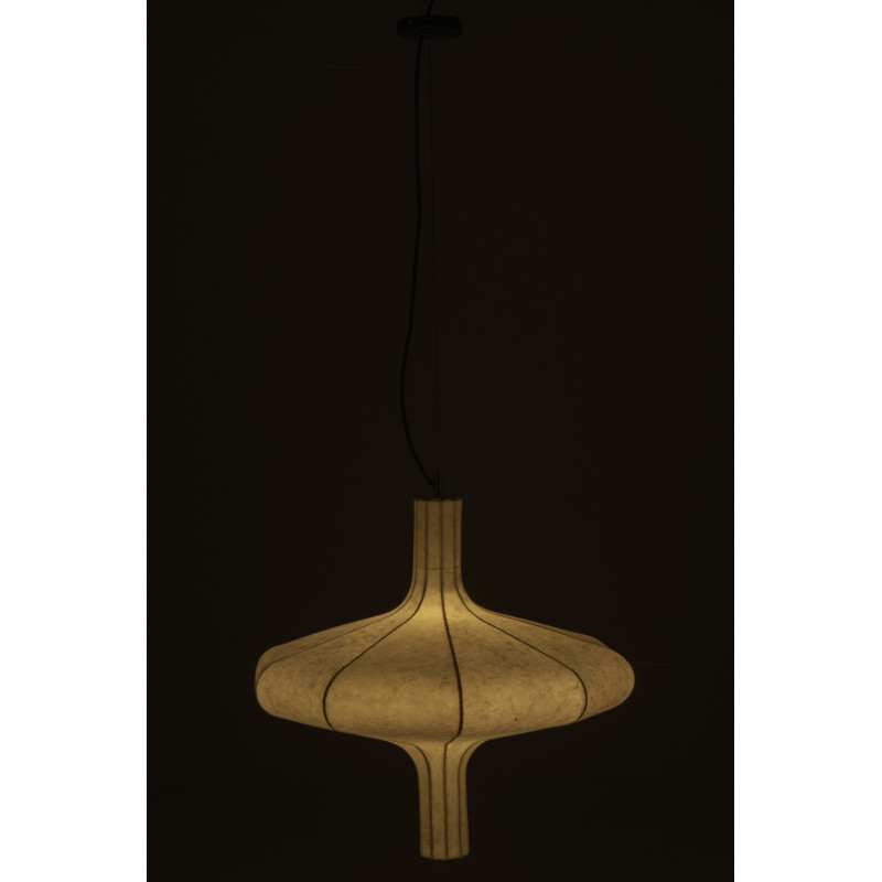 Grand Suspension design Japandi chic 60 cm Papier Naturel Orbika 