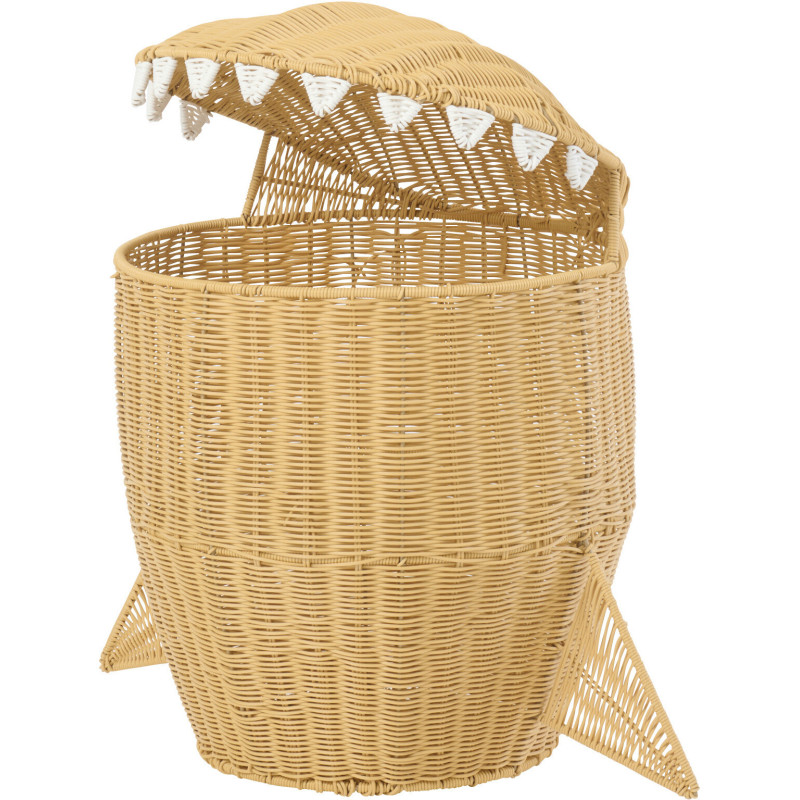 Grand Panier de rangement original Requin H 66 cm Rotin synthétique Naturel Tressé Squally 