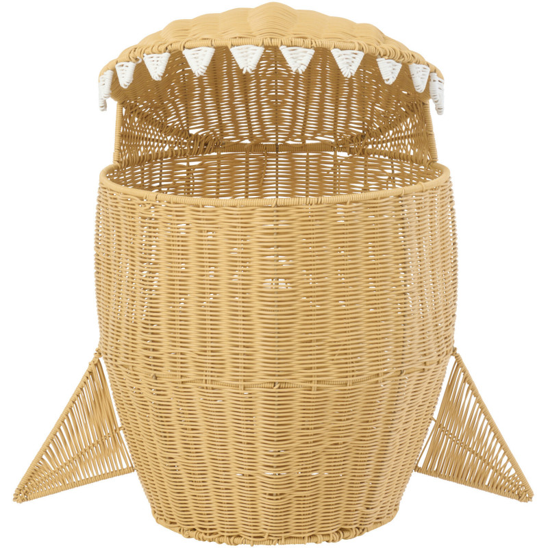 Grand Panier de rangement original Requin H 66 cm Rotin synthétique Naturel Tressé Squally 