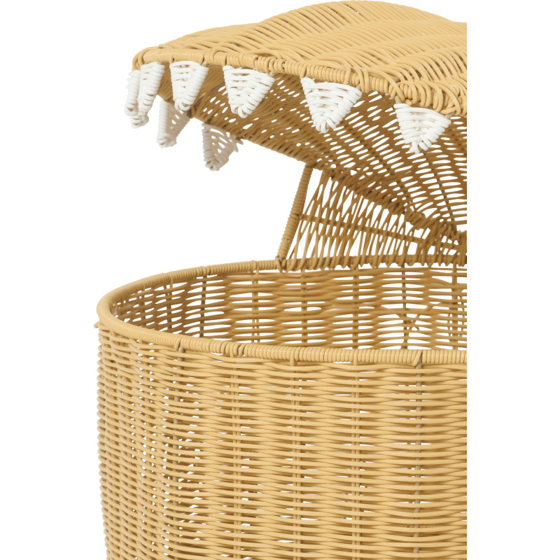 Grand Panier de rangement original Requin H 66 cm Rotin synthétique Naturel Tressé Squally 