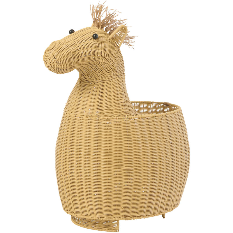 Grand Panier de rangement original Cheval Rotin synthétique Naturel Tressé Horsio 