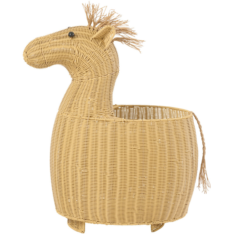 Grand Panier de rangement original Cheval Rotin synthétique Naturel Tressé Horsio 