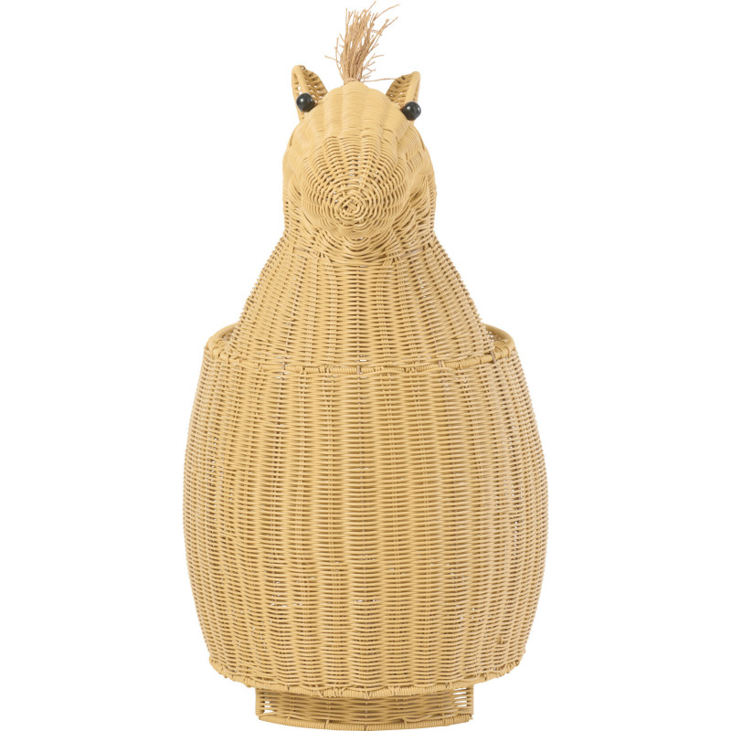 Grand Panier de rangement original Cheval Rotin synthétique Naturel Tressé Horsio 