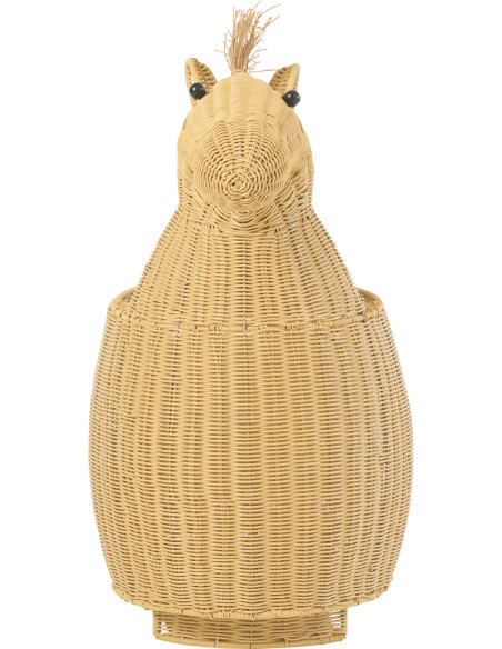 Grand Panier de rangement original Cheval Rotin synthétique Naturel Tressé Horsio 