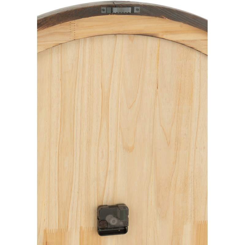 Grand Horloge murale vintage Grand Hôtel 1978 Ronde 79 cm Bois MDF Marron foncé Allurya 