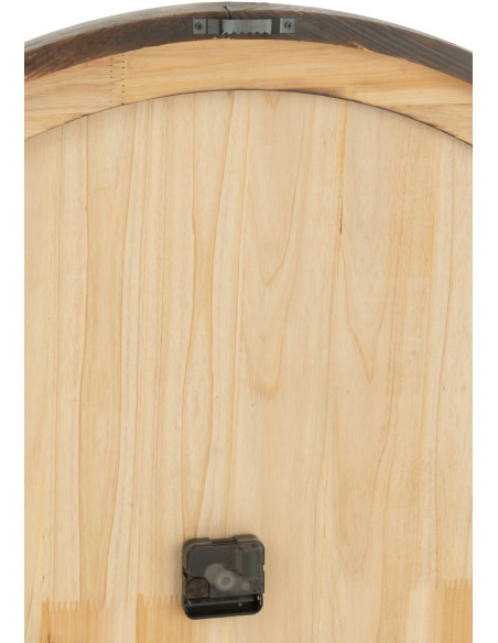 Grand Horloge murale vintage Grand Hôtel 1978 Ronde 79 cm Bois MDF Marron foncé Allurya 