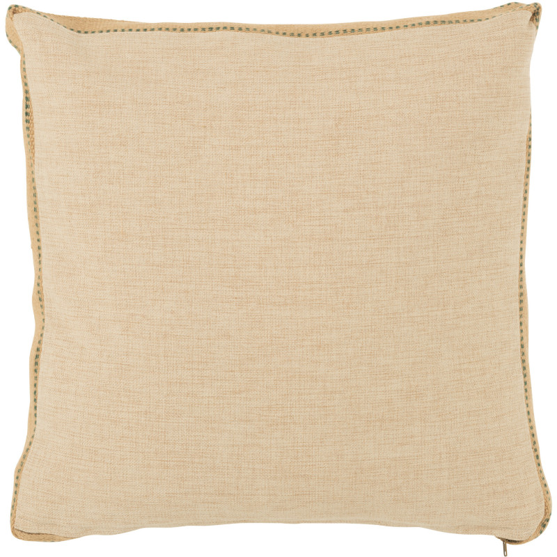 Grand Coussin original pop art Léopard Carré 50x50 Lin Jute Naturel Leopika 
