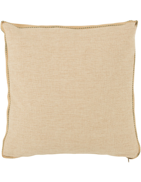 Grand Coussin original pop art Léopard Carré 50x50 Lin Jute Naturel Leopika 