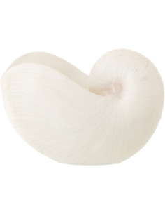 Grand Coquillage déco bord de mer 31 cm Résine Blanc Nucleus 