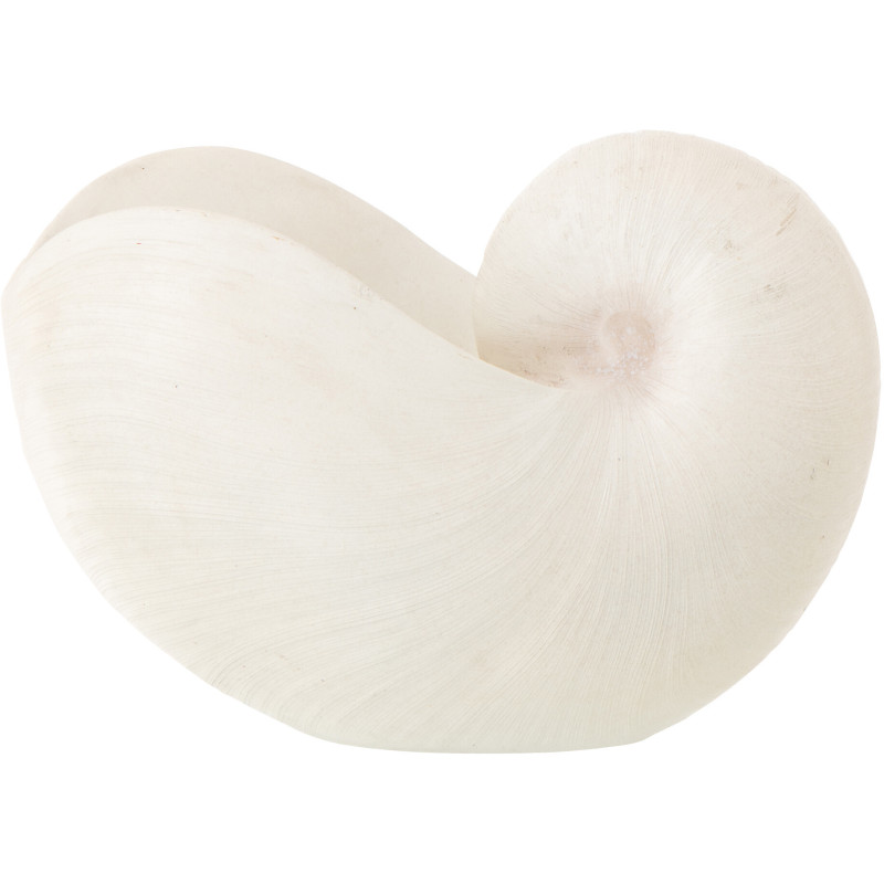 Grand Coquillage déco bord de mer 31 cm Résine Blanc Nucleus 