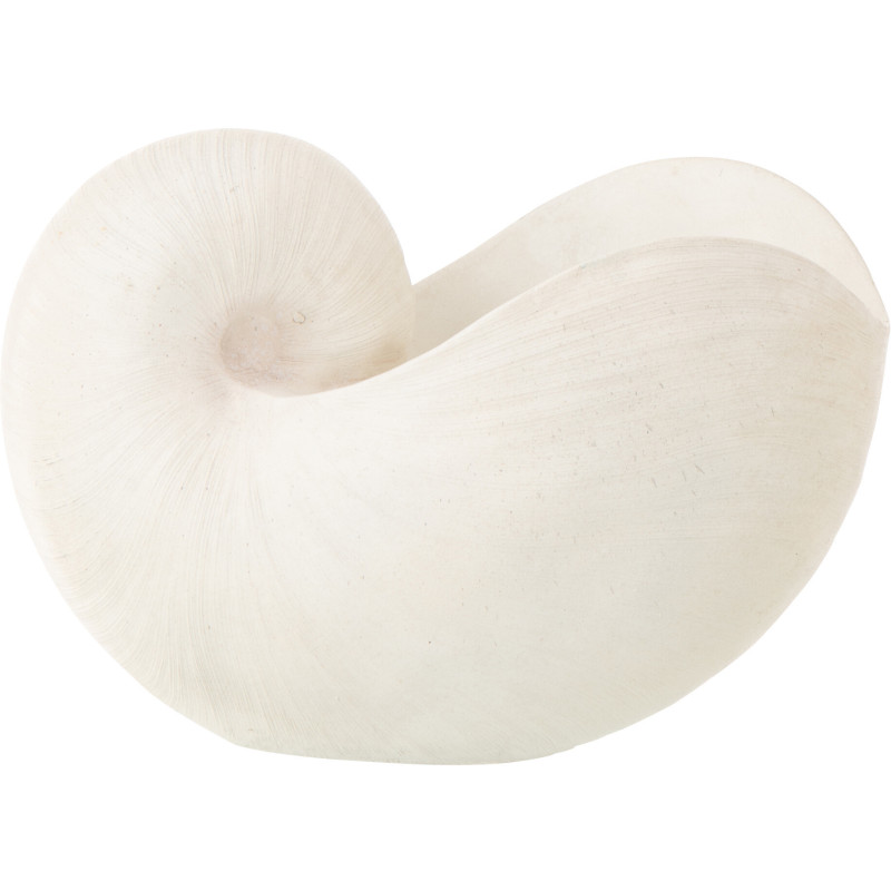 Grand Coquillage déco bord de mer 31 cm Résine Blanc Nucleus 