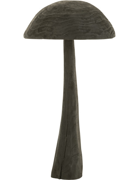 Grand Champignon déco XXL H 81 cm Bois Noir Kurokinoko 