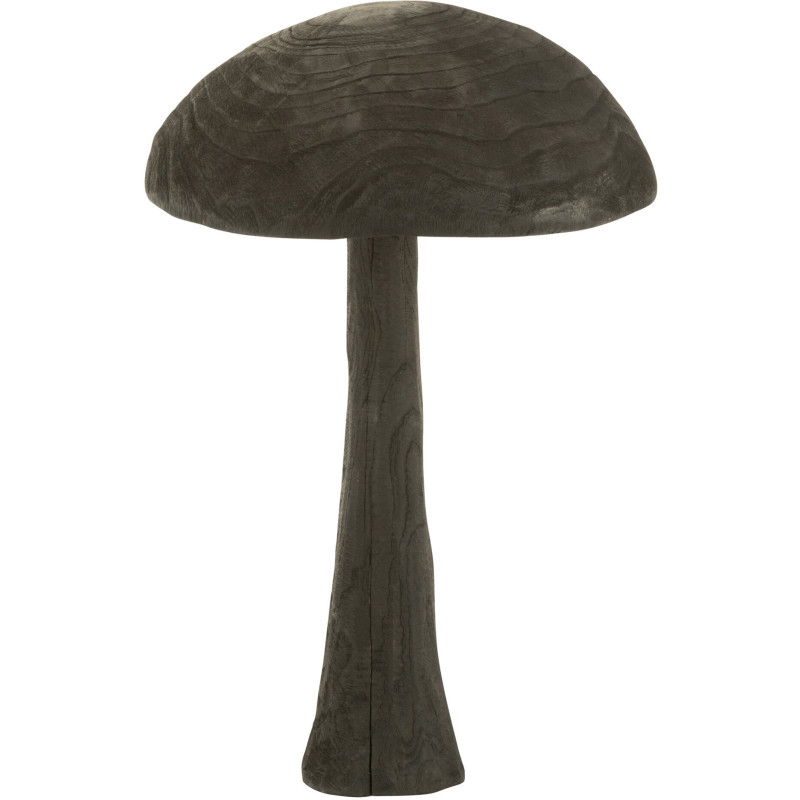 Grand Champignon déco XXL H 60 cm Bois Noir Kurokinoko 