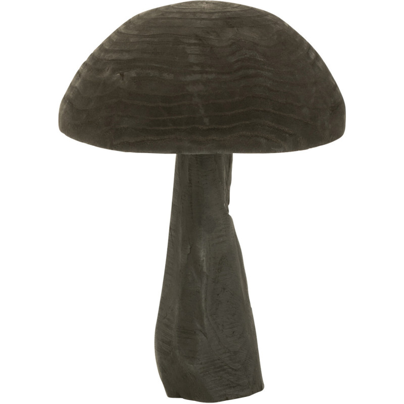 Grand Champignon déco H 39 cm Bois Noir Kurokinoko 