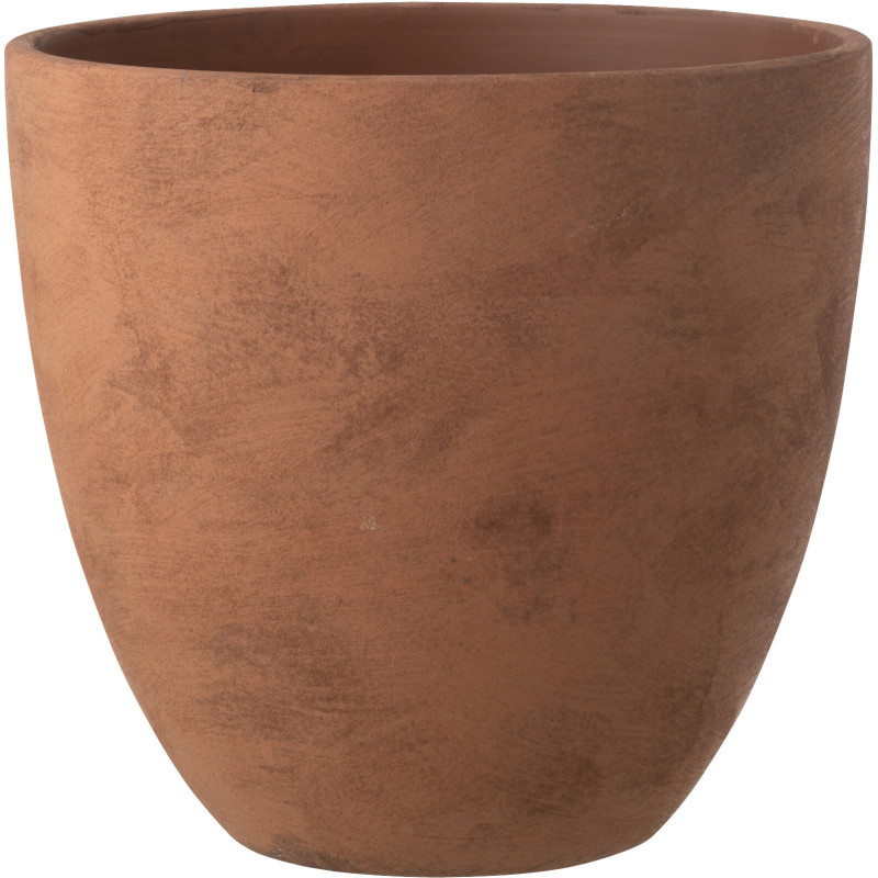 Grand Cache-pot ethnique chic Rond D 36 cm Céramique Terracotta Vieilli Terrakor 