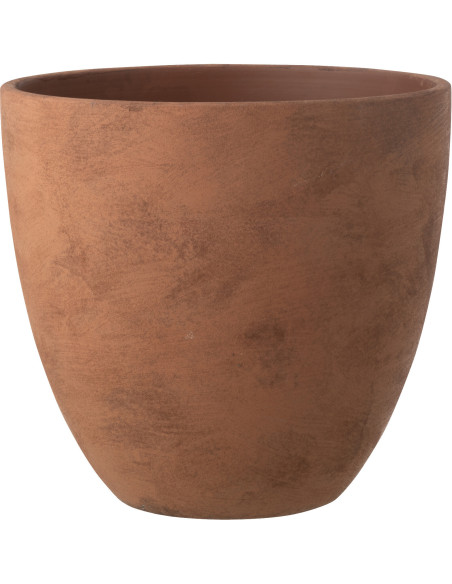 Grand Cache-pot ethnique chic Rond D 36 cm Céramique Terracotta Vieilli Terrakor 