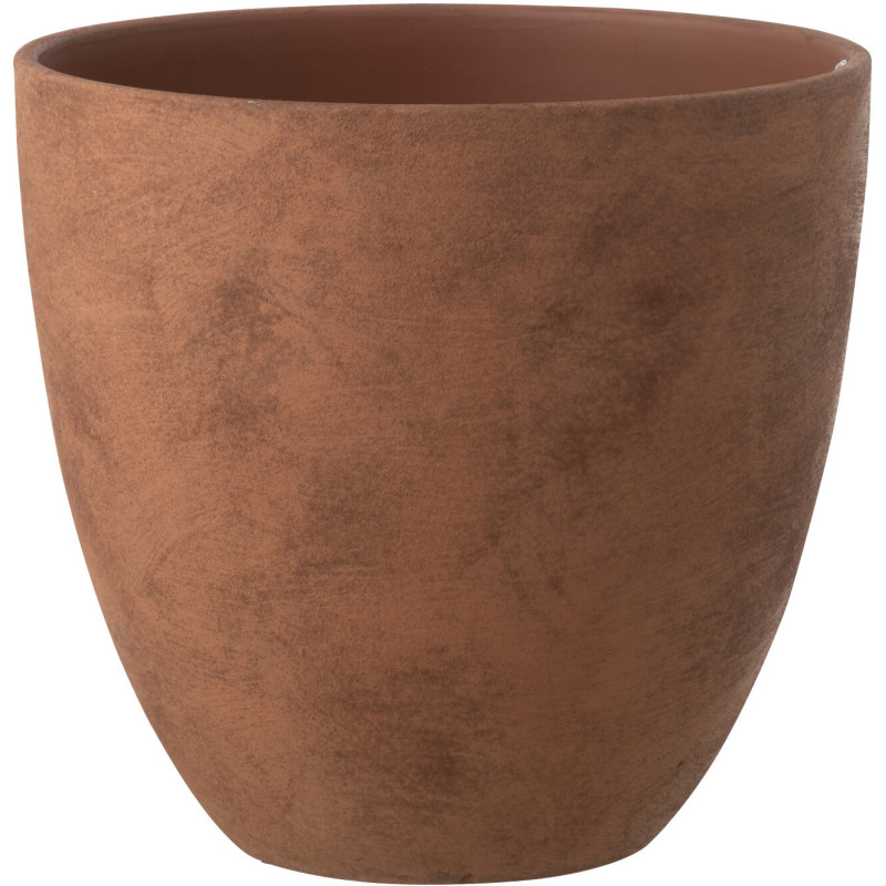 Grand Cache-pot ethnique chic Rond D 30 cm Céramique Terracotta Vieilli Terrakor 