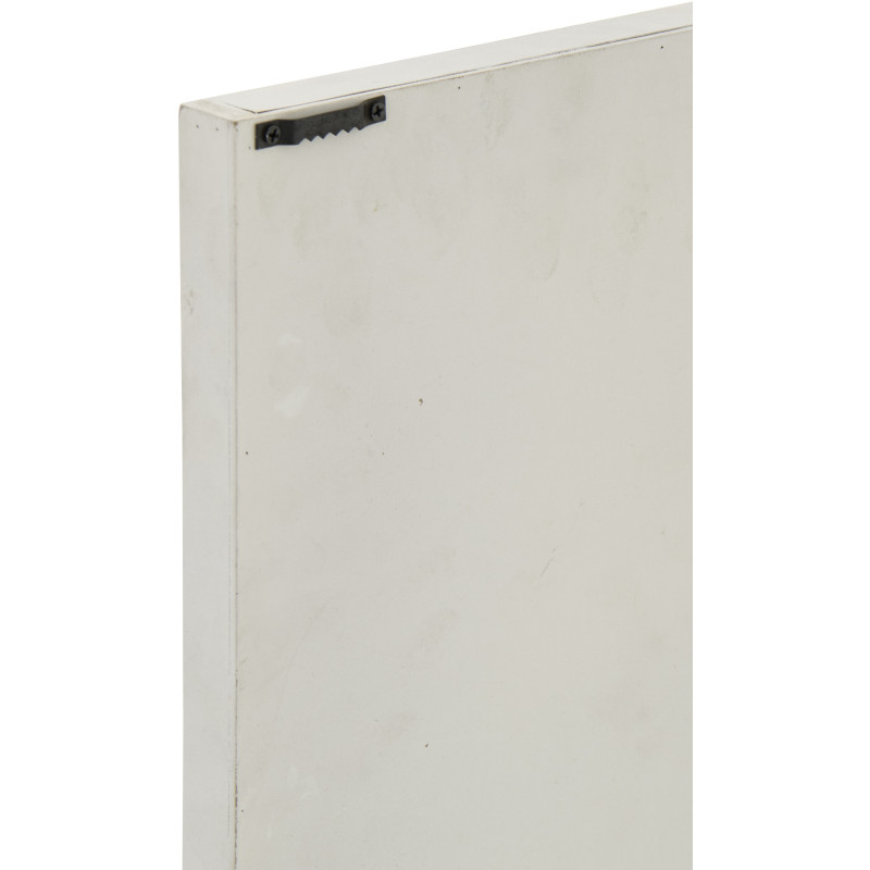 Décoration murale bord de mer Poissons 22x35 Bois MDF Blanc Bleu Aoshira 