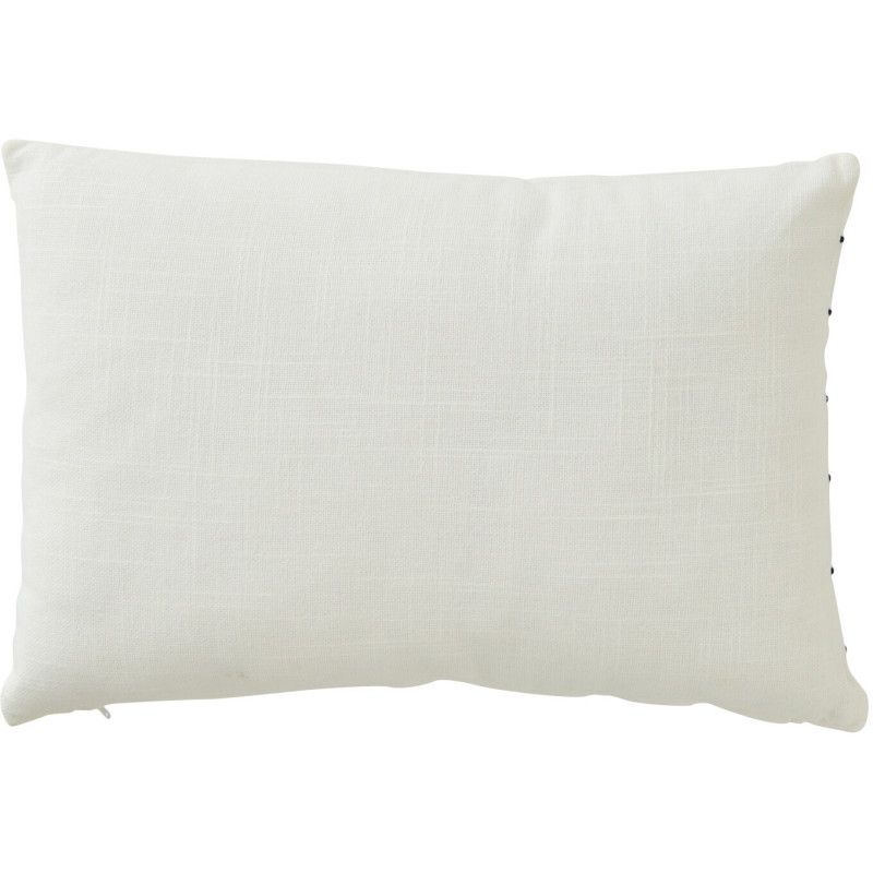 Coussin bord de mer Poissons Rectangulaire 45x30 Coton Blanc Bleu Marélina 