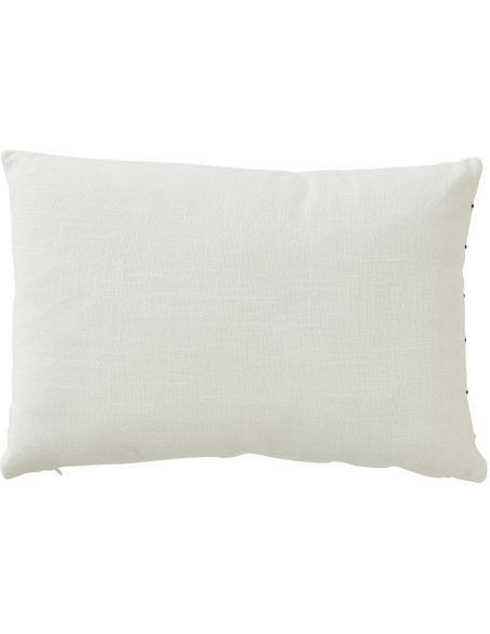 Coussin bord de mer Poissons Rectangulaire 45x30 Coton Blanc Bleu Marélina 