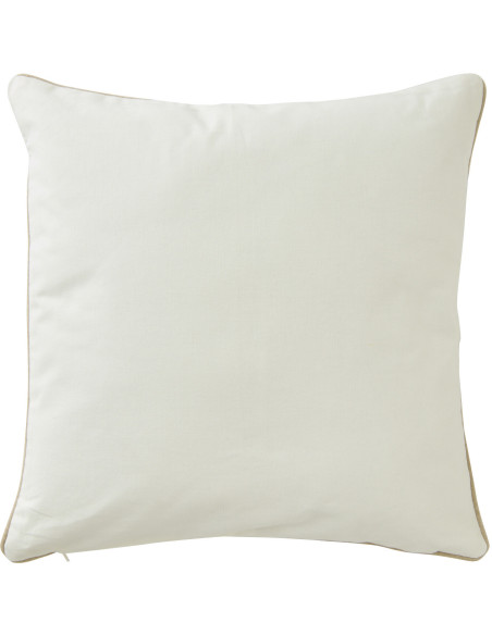 Coussin bord de mer Coquillage Carré 45x45 Coton Blanc Bleu Calymerata 