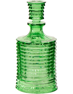 Carafe rétro chic 800 ml Verre Vert Côtelé Zéloria 