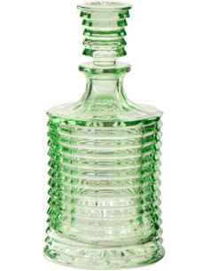 Carafe rétro chic 800 ml Verre Vert clair Côtelé Zéloria 