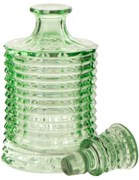 Carafe rétro chic 800 ml Verre Vert clair Côtelé Zéloria 