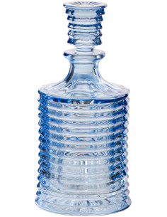 Carafe rétro chic 800 ml Verre Bleu clair Côtelé Zéloria 