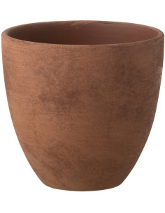 Cache-pot ethnique chic Rond D 20 cm Céramique Terracotta Vieilli Terrakor 