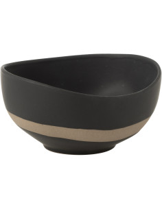 Bol petit déjeuner Japandi chic Organique Céramique Noir Taupe Kuroki 