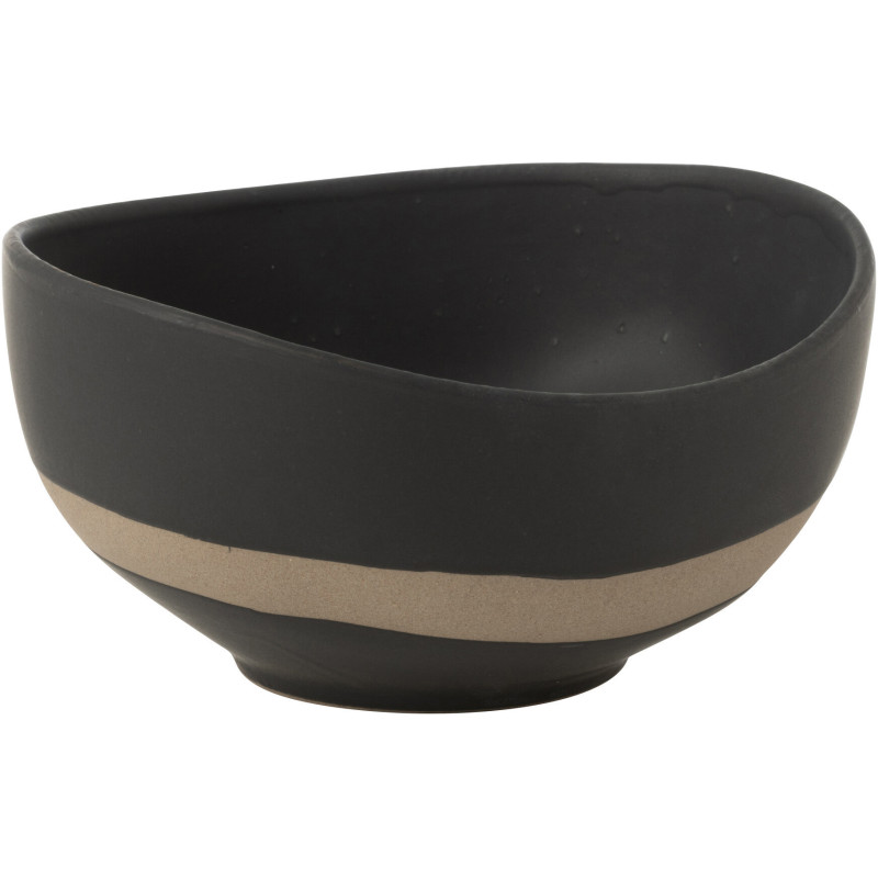 Bol petit déjeuner Japandi chic Organique Céramique Noir Taupe Kuroki 