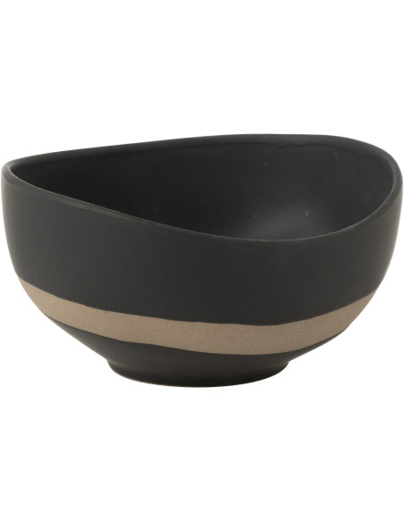 Bol petit déjeuner Japandi chic Organique Céramique Noir Taupe Kuroki 