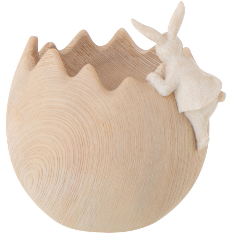 Bol déco Oeuf Lapin 15 cm Résine Beige Lagom 