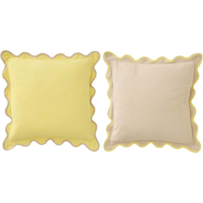 Lot de 2 Coussins ondulés style bord...