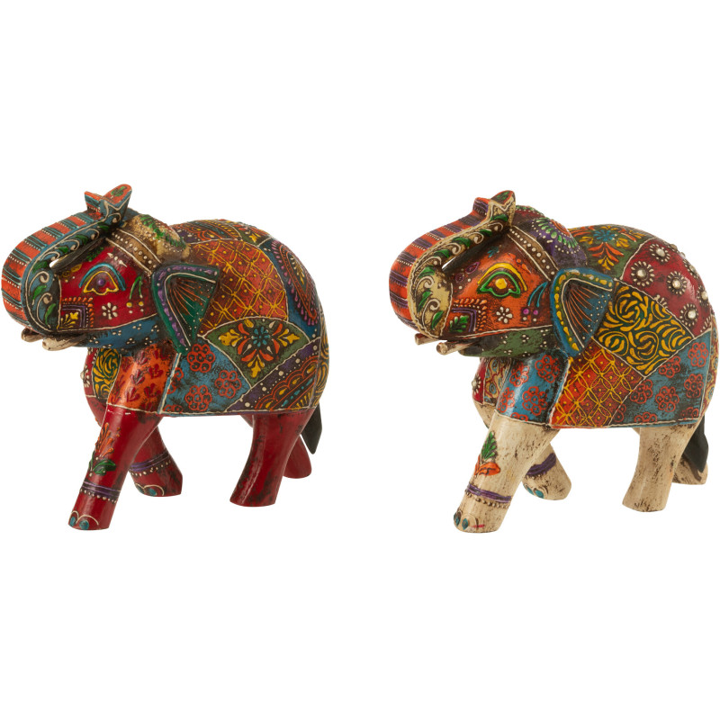 Lot de 2 Statuettes déco Éléphants...