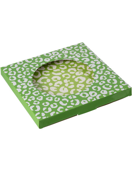 Lot de 2 Assiettes à dessert plate Jungle chic Ronde 20 cm Porcelaine Vert Blanc Motif zèbre & léopard Léoze